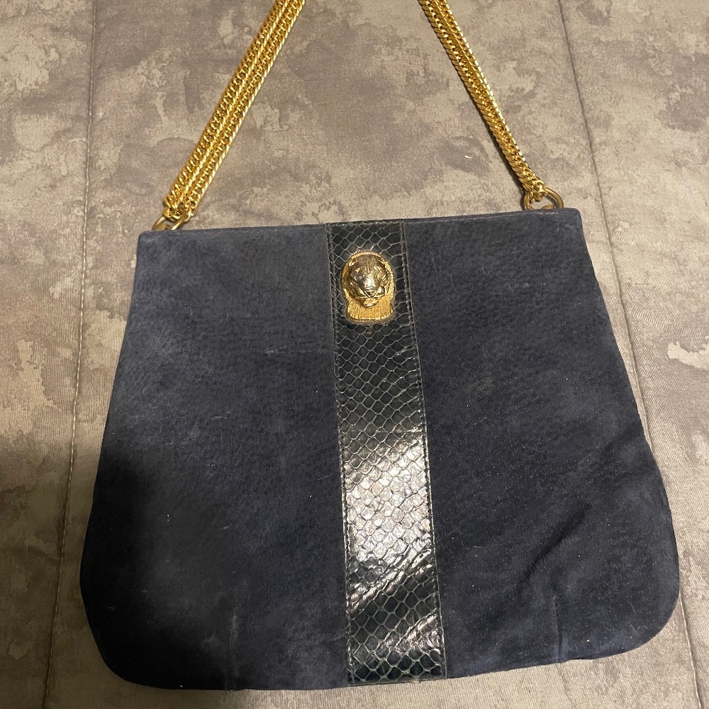 Ruth Saltz navy blue vintage bag